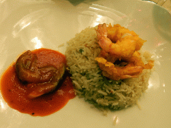 saporem arroz with shrimp tempura