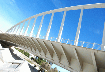 Calatrava bridge across Jardines del Turia