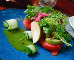 Los Danzantes grilled watermelon salad