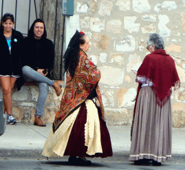 women attired in the style of San Antonio's Canary Island settlers