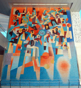 "Confluence of Civilizations," Carlos Merida, 1968, glass tile mosaic
