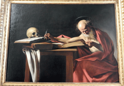 "Saint Jerome Writing," Carvaggio