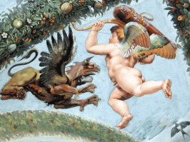 Raphael's murals in loggia of Cupid and Psyche in Villa Farnesina