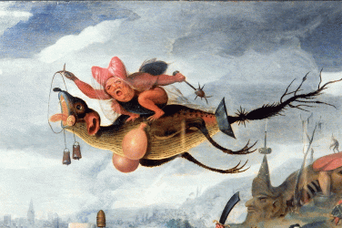 Galleria Nazionale di Palazzo Spinola, detail from "The Temptation of St. Anthony," Hieronymus Bosch