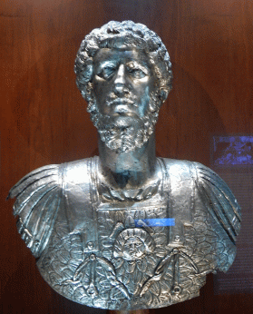 silver bust of Emperor Lucio Vero, 161-169, Musei Reali Torino