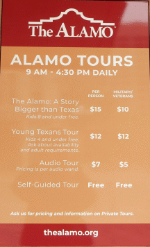 what The Alamo Welcome Center is pushing