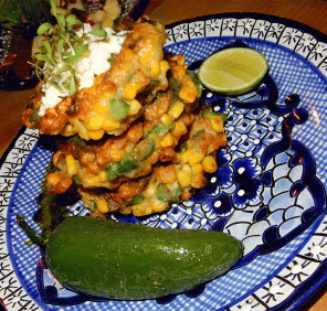 Los Campos corn and jalapeno fritters