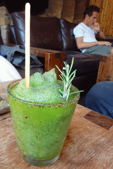 Los Danzantes hierbabuena mezcal cocktail