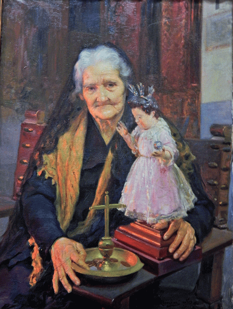 detail of "La Santera," Manuel Gonzalez Santos, 1930