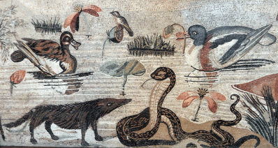 Nilotic Landscape, mosaic from the House of the Faun in Pompeii