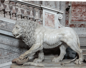 lion guarding Grand Staircase