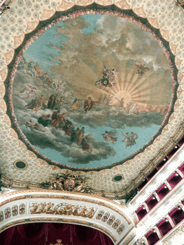 "Apollo Introducing the Greatest Poets in the World to Minerva," Teatro Reale di San Carlo, opera house